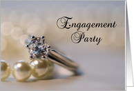 Engagement Party Invitation - Diamond and Pearls card