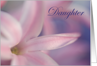 Be My Flower Girl Daughter Pink Hyacinth Flower card