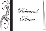 Rehearsal Dinner Invitation - Black and White card