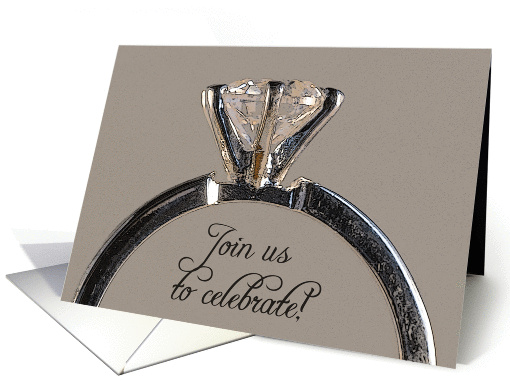 Engagement Party Invitation Diamond Engagement Ring card (583900)