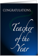 Congratulations! Teacher of the year card