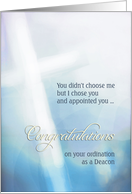 Congratulations on your ordination as a Deacon, Cross, Scripture card