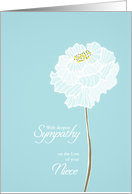 Loss of a niece, with deepest sympathy card, soft white flower card
