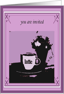 invitation latte mauve brunch card