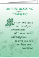 Irish Wedding Day Marriage Blessing Congratulations card