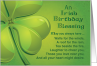 Irish Birthday Blessing card
