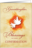 Granddaughter Confirmations Congratulations and Blessings Dove card