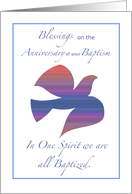 Anniversary of Baptism Dove card