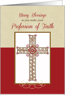 RCIA Blessings on Profession of Faith Cross on Red card
