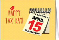 Happy Tax Day Calendar April 15 Humor card