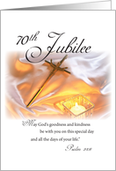 70th Jubilee Religious Life Nun Cross Candle card