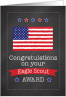 Eagle Scout Congratulations Chalkboard Flag card