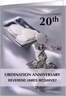 20th Ordination Anniversary Invitation Custom Name Personalized card