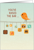 Paralegal Day Bird on High Wire Legal Assistant card