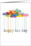 Happy Tax Day Rainbow Clouds card