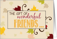 Thanksgiving Gift of Friends Leaves card