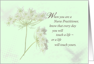Nurse Practitioner Week Appreciate Thanks Wildflowers on Green card