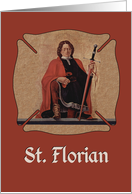 St Florian Protect Us Catholic Saint card