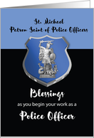St Michael Blessings to New Police Officer card
