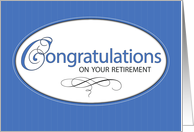 Retirement Congratulations Elegant Blue card
