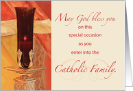 RCIA Congratulations Catholic Red Candle card