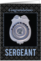 Sergeant in Police Department Promotion Congratulations card