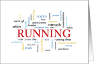 Runner Birthday with Words to Describe the Sport and Joy of Running card
