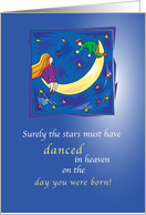 Daughter Birthday Moon with Stars card