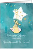 Grandparents to Twins Congratulations Baby in Stars card