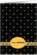 Happy Birthday Black and Gold Man Congratulations card