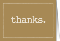 Thanks Business Appreciation Simple Brown card