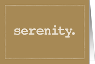Serenity 12 Step Recovery Anniversary card