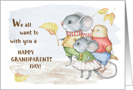 Mice and Bird Grandparents Day from Group card