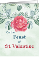 Rose Feast of St Valentine card