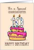 Granddaughter 10th Birthday 10 on Sweet Pink Cake card