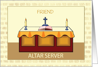 Friend Custom Relation Congratulations Catholic Altar Server Altar card