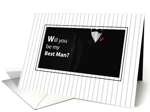 Invitation for Best Man on Wedding Day with Tuxedo card (193237)