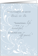 Daughter Bridal Shower Bride to Be Wedding card