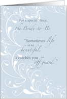 Niece Bridal Shower Bride to Be Wedding card