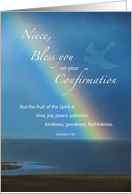 Niece Confirmation Congratulations with Rainbow and Dove card