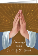 Feast of St.Joseph Blessings Praying Hands card