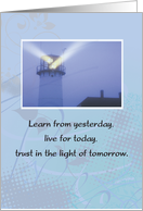 12 Step Addiction Recovery Encouragement Lighthouse card