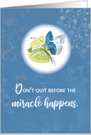 Butterfly on Leaf Recovery Encouragement for 12 Step Recovery card