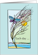 Butterfly Recovery Encouragement 12 Step Addiction Recovery Support card