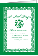 Irish Prayer Religious St Patricks Day card