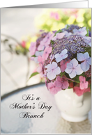 Mother’s Day Brunch Invitation with Flowers on Table card