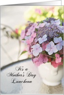 Luncheon Invitation Mothers Day Flowers on Table card