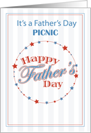Picnic Invitation Fathers Day Baseball card