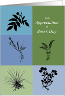 Boss Day Block Nature Print card