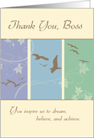 Thank You Boss on Boss Day with Birds card